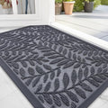 OLANLY Door Mat Indoor Outdoor Entrance, 29.5x17, Waterproof All-Weather All-Season Doormat, Sturdy Natural Rubber, Stain and Fade Resistant, Low Profile, Easy Clean Patio Entryway Mat, Grey