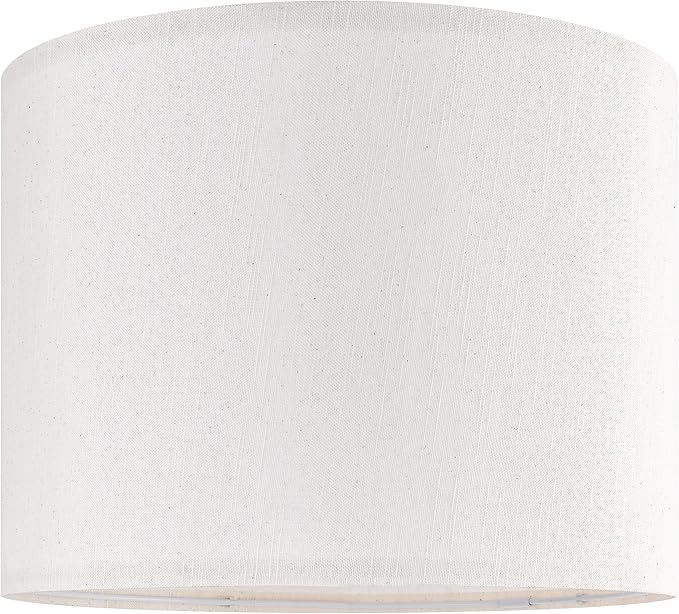 Beige Bamboo Knot Linen Textured Lamp Shades Set of 2 Large Drum Lamp Shade 16``Top x 16``Bottom x 12``High(Spider) Farmhouse Lampshade for Table Lamp & Bedside Lamp - Replacement Lampshade