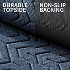 Yimobra Large Door Mat Outside Entrance 47x32, Waterproof Heavy Duty Outdoor Mats for Front Door, Non Slip Rubber Entry Mat for Garage Patio Indoor, Easy Clean, Blue