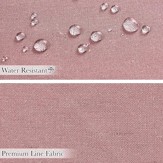 KGORGE Linen Fabric Shower Curtains-Semi Sheer Button Hole Lightweight Waterproof Privacy Linen Blend Shower Curtains Sets for Bathroom Bathtub with 12 Hooks, 72 x 84 inches Long, Dusty Pink, 1 Panel