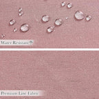 KGORGE Linen Fabric Shower Curtains-Semi Sheer Button Hole Lightweight Waterproof Privacy Linen Blend Shower Curtains Sets for Bathroom Bathtub with 12 Hooks, 72 x 84 inches Long, Dusty Pink, 1 Panel