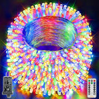 Ollny Christmas Lights Outdoor Waterproof, 1000LED 328FT Super Long String Lights with Remote 3 Timer, Plug in 8 Modes Fairy Light for Outside House Bedroom Xmas Decorations, Multicolor