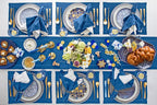 Solino Home Linen Indigo Blue Hemstitch Table Runner 60 Inches - 100% Pure Linen Small Table Runner 14 x 60 Inch Ideal for Dresser and Coffee Tables - Classic Hemstitch - Fall, Autumn, Halloween