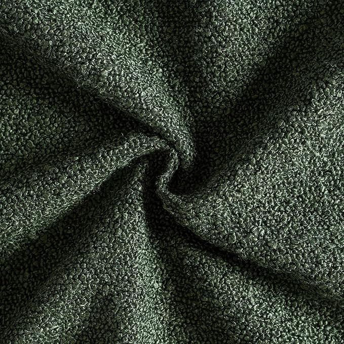 MIULEE 20x20 Inch Christmas Decorative Pillow Covers for Couch Bed Set of 2 Textured Boucle Neutral Winter Throw Pillows Dark Green Accent Solid Cushion Pillowcases Sofa Livingroom Home Decor