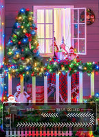 Brightown Solar Christmas Lights Outdoor, 2 Pack Total 92FT 240 LED Solar String Lights Outdoor Waterproof Green Wire with 8 Modes, Solar Fairy Light for Garden Yard Patio Party Decors, Multicolor