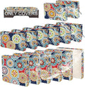 14 PCs Patio Cushion Covers for 7 PCs Outdoor Furniture Sectional Seating Sets Water Resistant Plus 2 Throw Pillows (Mandala, 23.6 * 23.6 * 3.5 in-14)