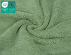 American Soft Linen Luxury Washcloths for Bathroom, 600 GSM 100% Cotton 4 Piece Turkish Wash Cloth Set, 13x13 in Soft Rags for Body and Face, Sage Green Washcloths