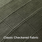 Woaboy Linen Check Throw Pillow Covers Set of 2 - Olive Green Farmhouse Modern Boho Vintage Christmas Decorative Cushion Covers for Sofa Couch Bedroom Living Room Decor 18x18 Inch