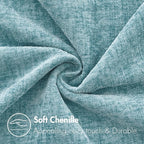 MIULEE Pack of 2 Couch Throw Pillow Covers 20x20 Inch Soft Smoke Blue Chenille Pillow Covers for Sofa Living Room Solid Dyed Pillow Cases
