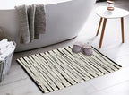 Bedding Craft Handmade Woven Tonal Chindi Rugs 24x36-Inch Rectangle, Reversible Farmhouse Braided Cotton Rug - Grey Multi
