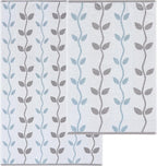 Modern Threads Organic Vines 6-Piece 100% Cotton Towel Set – Yarn Dyed Jacquard & Solid – Includes 2 Bath Towels, 2 Hand Towels, 2 Washcloths – Absorbent, Quick Dry, Soft & Durable – Blue
