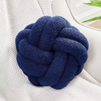 Uvvyui Knot Pillow Ball, Soft Navy Blue Home Decor Knotted Pillows, Handmade Round Plush Throw Pillow, Aesthetic & Cute Large Decorative Pillows for Bed, Floor, Couch, Bedroom Home Decor 11 inches