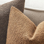 MIULEE 18x18 Inch Decorative Pillow Covers for Couch Bed Set of 2 Textured Boucle Neutral Winter Throw Pillows Dark Brown Accent Solid Vintage Pillowcases Couch Sofa Livingroom Home Decor