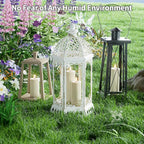 Outdoor Candles with Timer Waterproof: Set of 8 2.2''×4'' 5'' 6'' 7'' Flameless LED Pillar Candles with Remote Battery Candles Flicking Ivory for Fireplace Halloween Patio Centerpieces