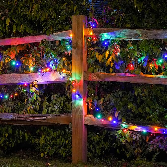 2 Pack Solar String Lights Outdoor, 200 LED Extra-Long 72FT Solar Powered Lights with 8 Lighting Modes, Waterproof Outdoor Lighting Decoration for Garden, Patio, Balcony, Xmas, Wedding, Party