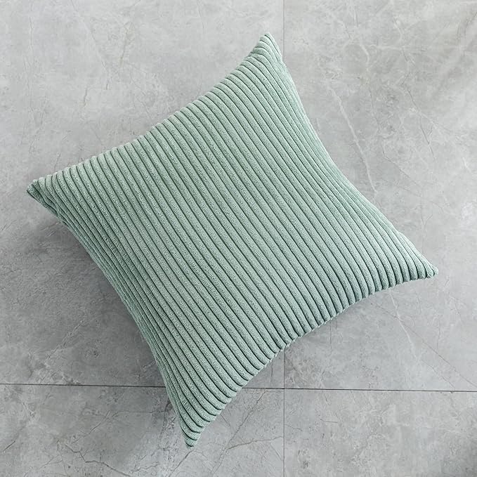 Home Brilliant Spring Pillow Covers 24x24 Set of 2 Green Throw Pillow Covers Super Soft Euro Shams Pillowcases for Couch Bed Room Decor, 24 x 24 inch, Iceburg Green