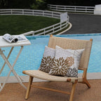 Brown Grey Outdoor Pillow Cover 20X20 Inch Set of 2 Outdoor Waterproof Summer Floral Brown Decorative Pillow case Decor for Couch Patio Funiture Garden Print Polyester Cushion Cover 01E20