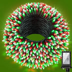 240FT Christmas Lights Outdoor, 750 LED Christmas Tree Decoration Lights with 12 Modes & Timer Memory, Dimmable Plug In Waterproof LED Xmas Light for Yard Trees Wedding Party Holiday Red & Green