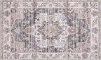 Washable Soft Small Boho Area Rugs, Rags Rug, Printed Carpet Chennile Rugs for Living Room 27x45 inch Dk Grey Rust Multi,Machine Washable Printed Rugs - 30% Cotton, 70% Polyester