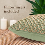 Boho Living Jada Decorative Throw, Includes Accent, Premium Woven Design, Living Room Décor, (1) 12" x 20" Pillow Cover with Insert, Sage Green