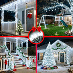 1500 LED 470FT Christmas String Lights, 12 Modes and Timer Memory Dimmable, Plug in Outdoor Waterproof Dark Green Wire Twinkle Fairy Light for for Xmas Yard Tree Wedding Party Outside Decor Cool White