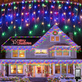 82FT 810 LED Outdoor Christmas Lights - 180 Ice Drops, 12 Modes with Timer Memory Dimmable, Waterproof Hanging Ice String Light for Holiday Wedding Garden Fence House Tree Outside Decor (Multicolor)
