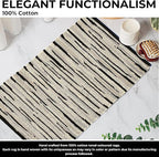 Bedding Craft Handmade Woven Tonal Chindi Rugs 24x36-Inch Rectangle, Reversible Farmhouse Braided Cotton Rug - Grey Multi