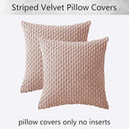 Kevin Textile 2 Packs Light Pink 26x26 Pillow Covers Euro Pillow Covers with Stripe Pattern Big Throw Pillow Covers for Valentines Day Gifts Couch Bedroom 66x66 cm