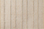 Jute Cotton Stripe Area Rug for Living Room 48x72 Inch - Natural Ivory - Machine Washable 4x6 Feet Rugs - 70% Jute and 30% Cotton