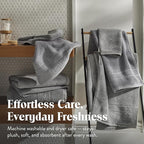 Brooklinen Super-Plush Turkish Cotton Bath Sheets Set - 2 Bath Sheets + 2 Hand Towels Cotton, 820 GSM, Highly Absorbent, Machine Washable, Perfect for Home & Bathroom (Smoke Grey)