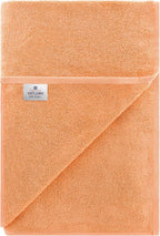 American Soft Linen Oversized Bath Sheet 40x80 Extra Large for Bathroom, 600 GSM 100% Cotton Turkish Jumbo Bathsheet Towels for Adults Malibu Peach Bath Sheet