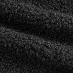 Pack of 2 Curly Teddy Wool Faux Fur Throw Pillow Covers Fuzzy Accent Soft Sherpa Pillowcases Sheepskin Fleece Decorative Cushion Case for Sofa Couch Living Room 18x18 Inch Black