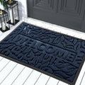 Yimobra Large Welcome Mat 36x24, Waterproof Non-Slip Outdoor Mats for Front Door Outside Entrance, Low-Profile Entryway Mat Indoor for Garage Patio, Blue
