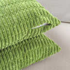 Fancy Homi 1 Pack Lime Green Long Lumbar Body Decorative Throw Pillow Covers 14x36 Inch for Bed Couch Bedroom Bench, Soft Corduroy Rectangle Solid Pillow Case 35x91 cm, Rustic Farmhouse Boho Decor