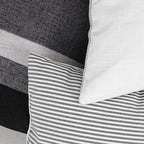 Adabana Stripe Pillow Covers 12x20 Set of 2 Square Patchwork Linen Decorative Lumbar Throw Pillow Covers Modern Farmhouse Decor Pollowcases for Couch Bedroom,White Stripe-1