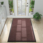 Yimobra Large Door Mat Outside Entrance 47x32, Waterproof Heavy Duty Outdoor Mats for Front Door, Non Slip Rubber Entry Mat for Garage Patio Indoor, Easy Clean, Wine Red