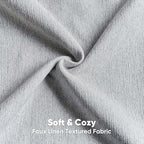 FUTEI Light Grey Chenille Decorative Throw Pillow Covers 26x26 Inch Set of 2,Soft Cozy Faux Linen Textured Euro Pillow Shams,Farmhouse Home Decor for Couch Living Room