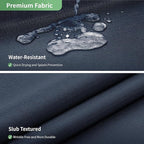 No Hook Shower Curtain with Snap-in Fabric Liner Set,Slub Textured Fabric Shower Curtains for Bathroom,Hotel Style Modern Shower Curtain,Water Repellent & Washable,71x74(72),Navy Blue