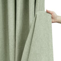 Sage Green Faux Linen Textured Shower Curtain Water-Resistant, Heavy Duty Farmhouse Fabric Shower Curtain Washable, 72 x 72 Inch Forest Green Linen Look Bathroom Shower Curtains Wrinkle-Free