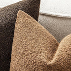 MIULEE 16x16 Inch Decorative Pillow Covers for Couch Bed Set of 2 Textured Boucle Neutral Winter Throw Pillows Brown Accent Solid Cushion Vintage Pillowcases Sofa Livingroom Home Decor