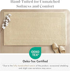 Madison Park Splendor Reversible 100% Cotton Tufted Bathroom Rug-3000 GSM Hotel Quality Luxurious Plush Medium Pile Bath Mat Absorbent, Quick Dry, Shower Room Décor, 17x24 Natural