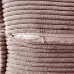 MIULEE Decorative Lumbar Throw Pillow Covers for Couch Bed Livingroom 12x20 Inch Set of 2 Blush Pink Boho Accent Throw Pllows Broadside Striped Patchwork Soft Corduroy Pillowcases