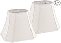 GO&SO Vintage Lamp Shades Cut Corner, 8"x14"x11" Spider Medium Beige Fabric Shade for Table Lamps and Floor Lamp Replace (Set of 2),Octagonal Bell Lamp Shade Easy Assembly (Harp Not Included)