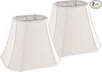 GO&SO Vintage Lamp Shades Cut Corner, 8"x14"x11" Spider Medium Beige Fabric Shade for Table Lamps and Floor Lamp Replace (Set of 2),Octagonal Bell Lamp Shade Easy Assembly (Harp Not Included)