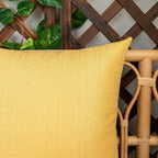 Kevin Textile Pack of 2 Outdoor Waterproof Pillow Covers Checkered Decorative Cushions Sham Throw Pillowcases Shell for Patio Tent Garden Couch Bed Sofa 22x22 Inch Yellow
