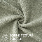MIULEE 18x18 Inch Decorative Pillow Covers for Couch Bed Set of 2 Textured Boucle Neutral Winter Throw Pillows Sage Green Accent Solid Cushion Pillowcases Sofa Livingroom Home Decor