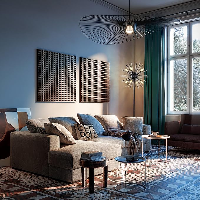 Wellmet Black Floor Lamp for Living Room, Mid Century Modern Floor Lamps for Bedroom, 65.3 Inch Tall Unique Metal Floor Lamp for Corner Decorative, Globe Shade