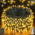 500 LED 164 FT Christmas Lights, Waterproof Outdoor String Lights with Remote and Timer, Christmas Tree Lights with 8 Modes Dimmable, Fairy Lights for Holiday Decor (Warm White)