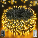 500 LED 164 FT Christmas Lights, Waterproof Outdoor String Lights with Remote and Timer, Christmas Tree Lights with 8 Modes Dimmable, Fairy Lights for Holiday Decor (Warm White)