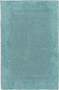 Savi Home Bath Mat Rug 17x24 Aqua Blue, 100% Pure Cotton, Super Soft Bath Rug, Plush & Absorbent, Hand Tufted Heavy Weight Construction, Full Reversible Step Out Rugs